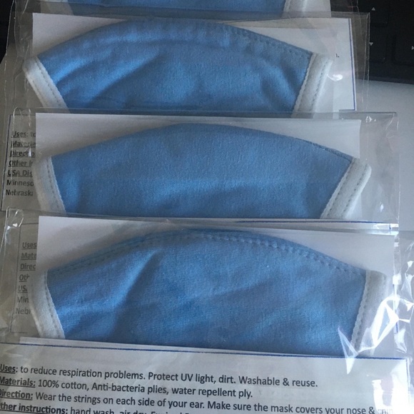 Pack of 5 masks -3 ply cloth face masks - Picture 3 of 7